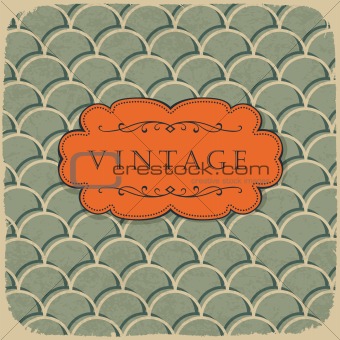 Vintage style background with scale pattern.