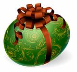 Chic Easter Egg With golden patterns