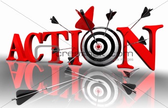 action red word and conceptual target