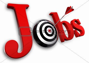 jobs red word and conceptual target