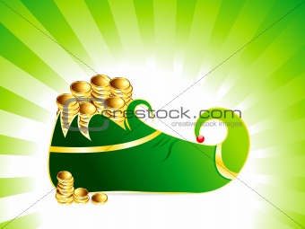 st patrick's  leprechaun shoes with coin
