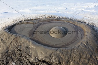 Mud Volcano In Buzau, Romania