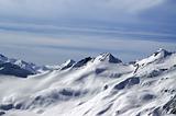 Snowy slopes. Caucasus Mountains.