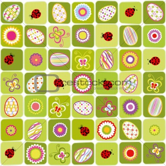 Abstract Easter holiday seamless pattern background