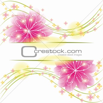 Abstract springtime flower greeting card