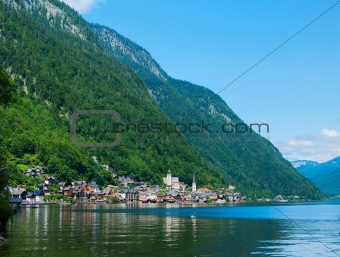 Beautiful summer Alpine Hallstatt Town