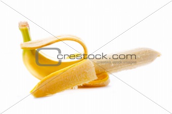 tasty banana isolated over white