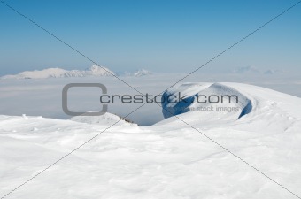 Snowdrift in the mountains