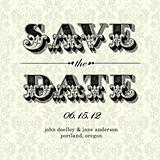 Vector Vintage Save the Date Card