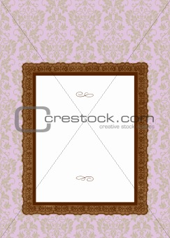 Vector Ornate Pink Background and Frame