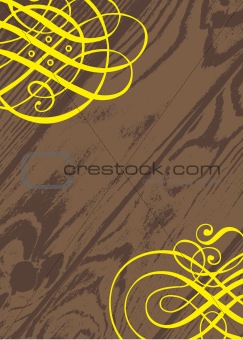 Vector Ornate Wood Background