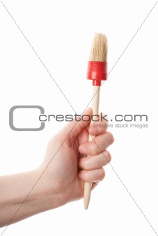 Hand with a brush