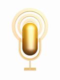 golden mircophone symbol