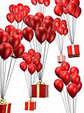 presents on balloons