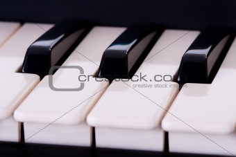Piano keyboard detail