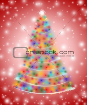 christmas tree in lights