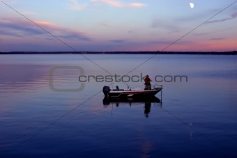 Evening Fishing from Boat