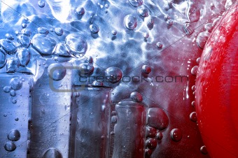 water drops and chemistry glass