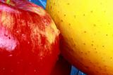 yellow and red apple