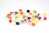 Colorful scattered candies