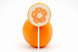 Orange with lollipop