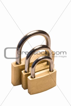 Three padlocks of different size