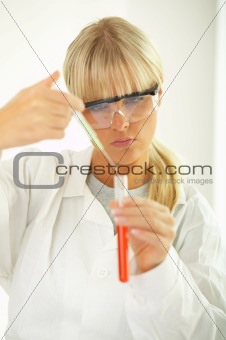 Female in lab