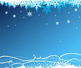 Abstract background with snowflakes. 