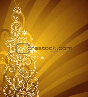gold christmas background / vector 