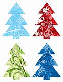 Christmas tree backgrounds, vector
