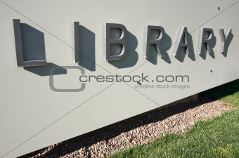 Stylish Library Sign