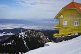 Yellow mountain hut