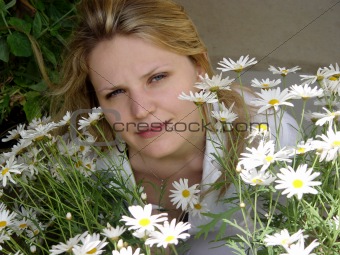 Girl with daisies