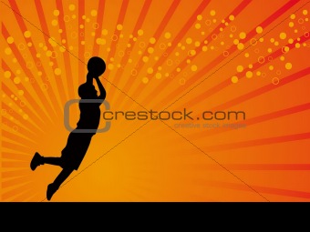 Basketball player vector background