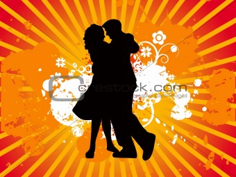 Couple dancing vector illustration