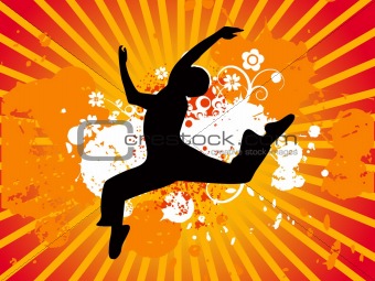 Jumping dance vectorial illustration