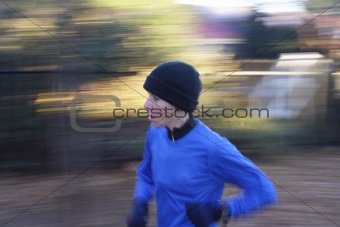 Woman athlete running