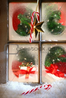 Festive holiday window