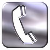 3D Silver Telephone Sign