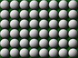 rows of golf balls