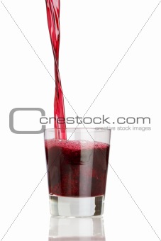 Pouring grape juice