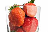 Glass of strawberries