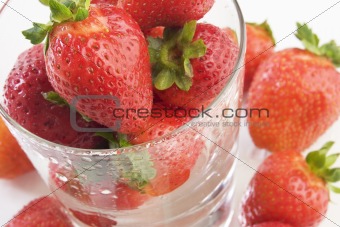 Glass of strawberries