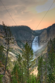 Yellowstone National Park. Waterfall