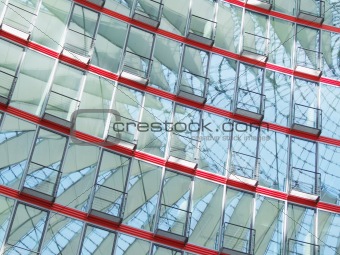Facade of glass