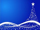 Blue vector christmas background