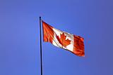 Canadian flag & blue sky