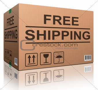 free shipping cardboard box