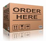 Order here cardboard box