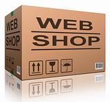 web shop cardboard box
